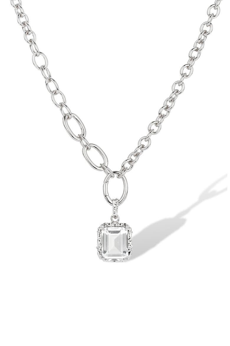 Crystal Lava Necklace, Main, color, Crystal Clear