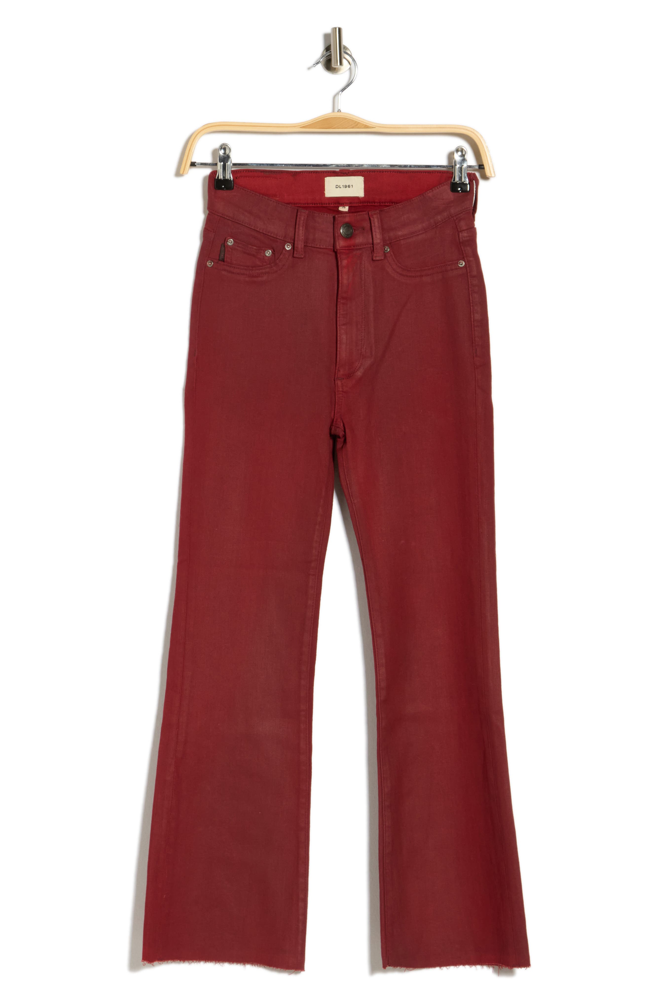 Bridget Instasculpt™ Coated Raw Hem Crop Bootcut Jeans