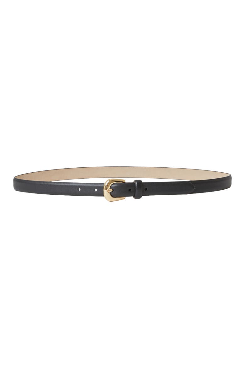 Kennedy Mini Leather Belt, Main, color, BLACK GOLD