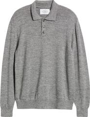ALEX CRANE Anchor Merino Wool Polo Sweater