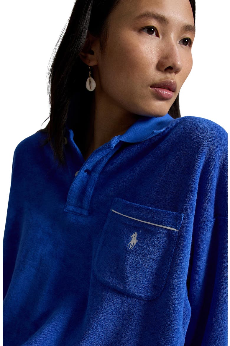 Cotton Blend French Terry Sweatshirt, Alternate, color, GALA BLUE
