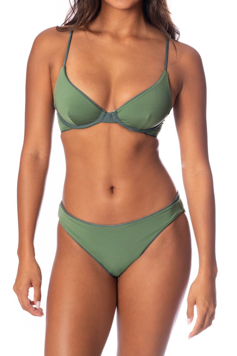 Eucalyptus Green Sublimity Reversible Bikini Bottoms, Alternate, color, GREEN