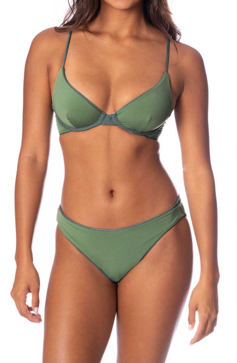 Maaji Eucalyptus Green Sublimity Reversible Bikini Bottoms, Alternate, color, 