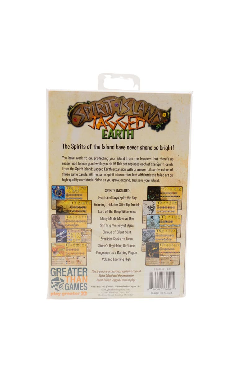 Greater Than Games Spirit Island Jagged Earth Premium Foil Spirit Panels, Main, color, Multicolored