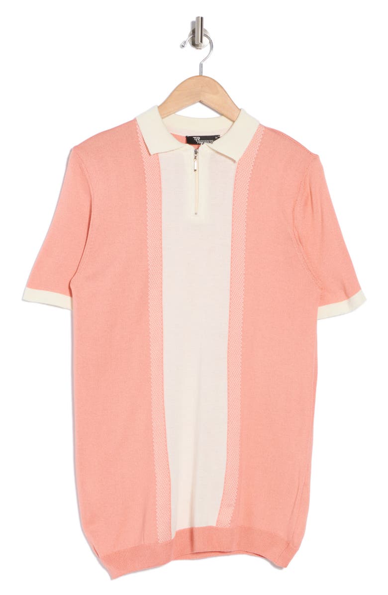 T.R. PREMIUM Slim Fit Sweater Knit Polo, Alternate, color, Coral