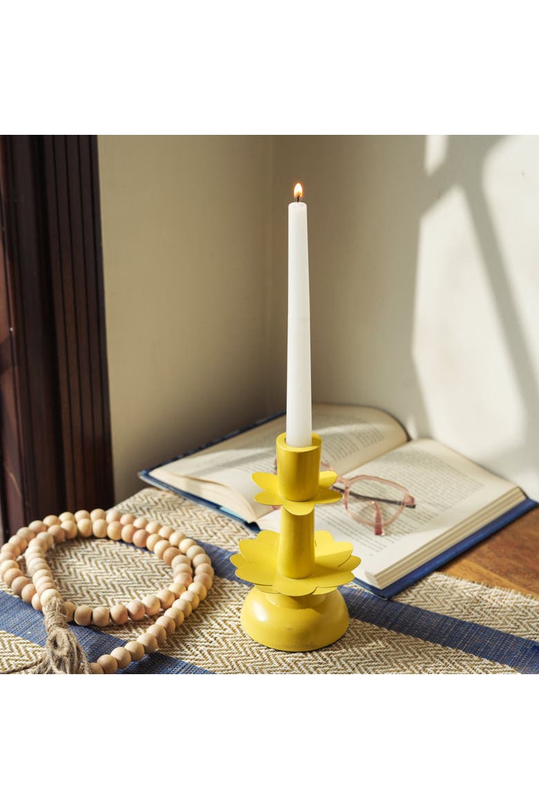 Sunny Tapered Candleholders, Alternate, color, Sunny