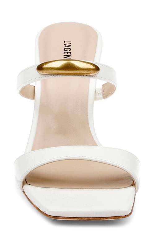 L'agence Catriona Block Heel Sandal In White