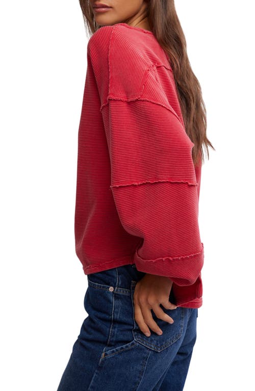 Shop Free People Total Eclipse Oversize T-shirt In Strawberry