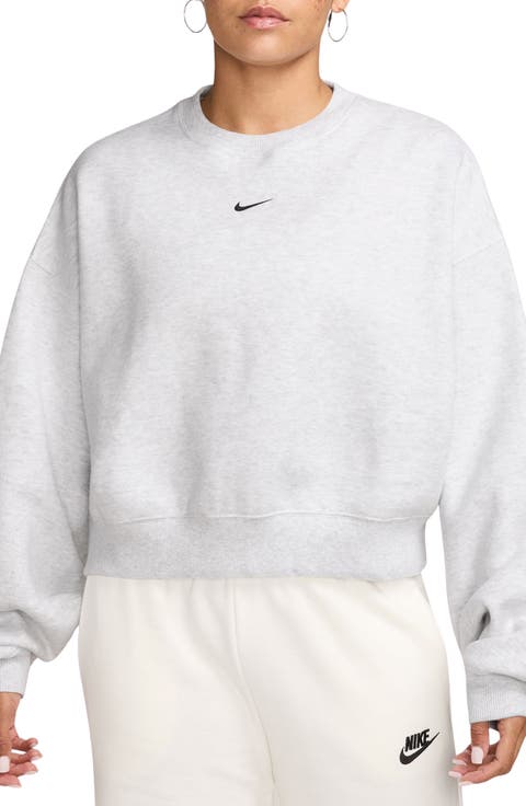Oversized Midweight Fleece Cropped Sweatshirt