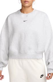 Nike Oversized Midweight Fleece Cropped Sweatshirt