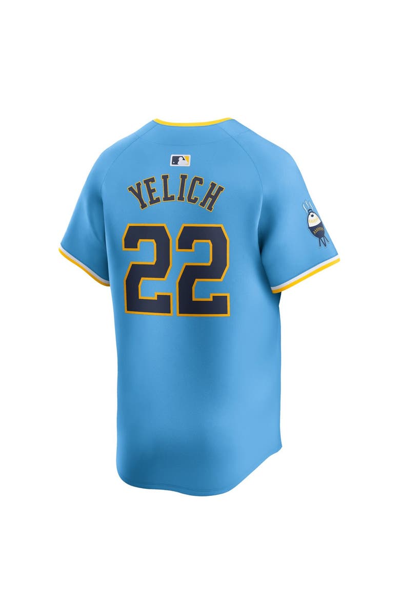 Nike Men's Nike Christian Yelich Powder Blue Milwaukee Brewers City Connect Limited Player Jersey, Alternate, color, Powder Blue