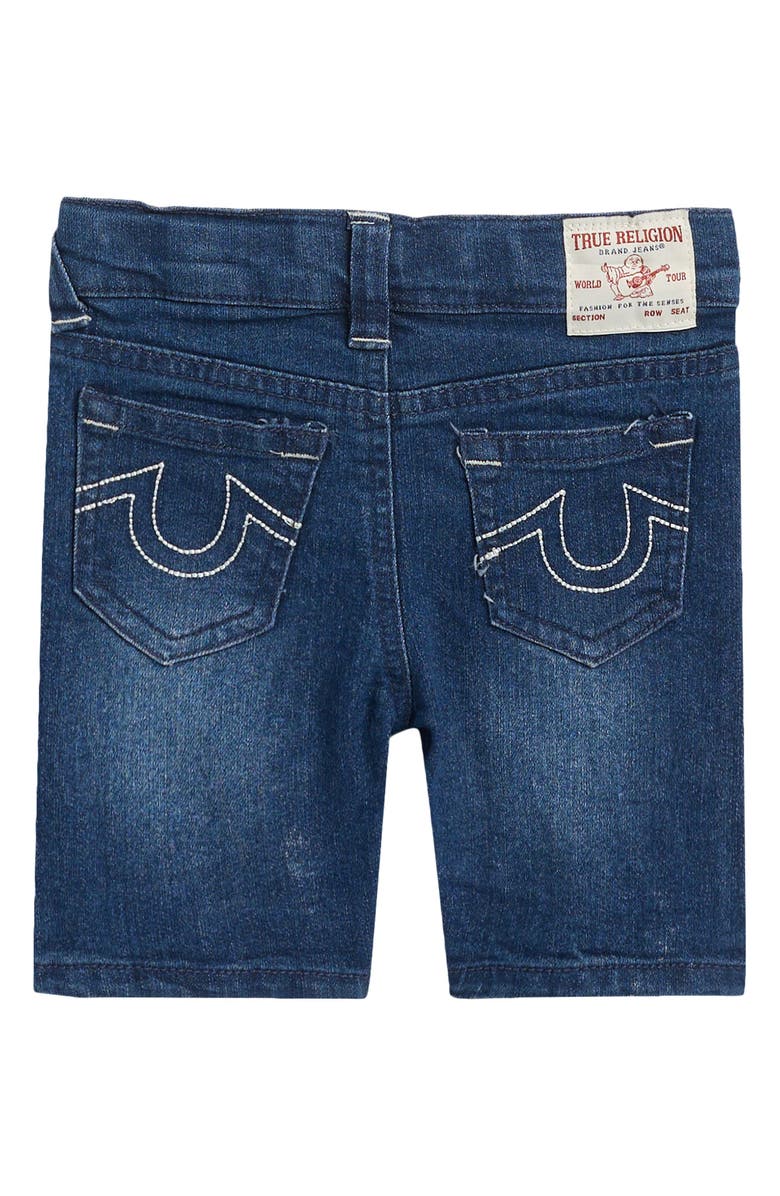 True Religion Kids' Logo T-Shirt & Denim Shorts Set, Alternate, color, 