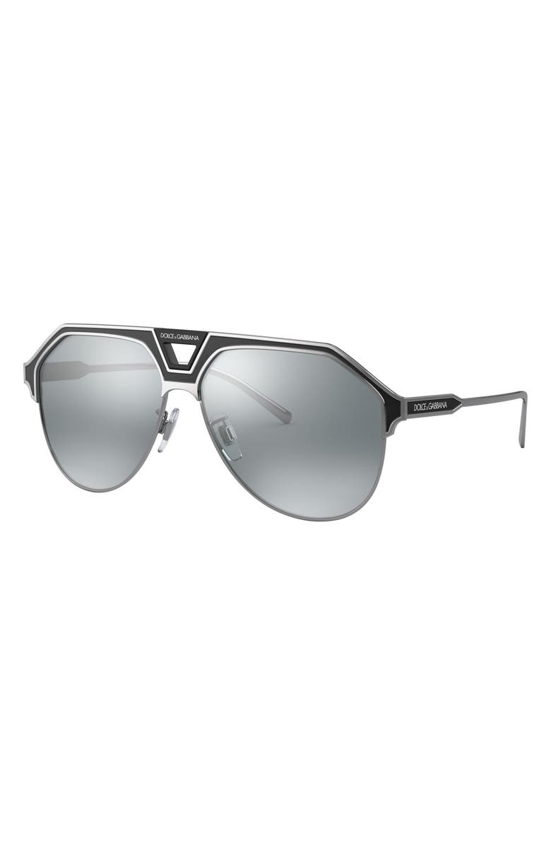 Dolce&Gabbana 60mm Gradient Aviator Sunglasses, Alternate, color, 