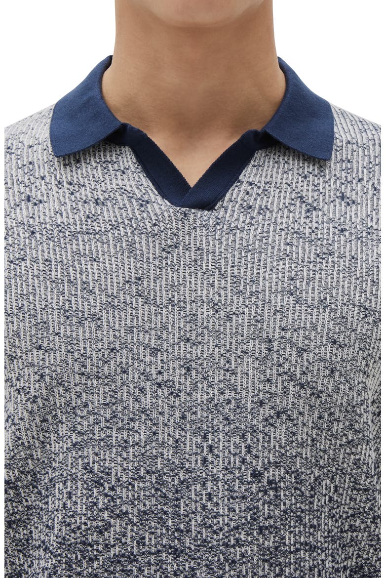 Mission Hill Ombré Johnny Collar Polo, Alternate, color, BLUE/ WHITE/ GREY