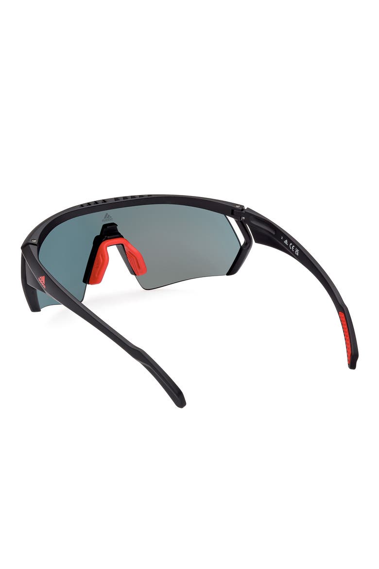 00mm Shield Sunglasses, Alternate, color, MATTE BLACK / BORDEAUX MIRROR