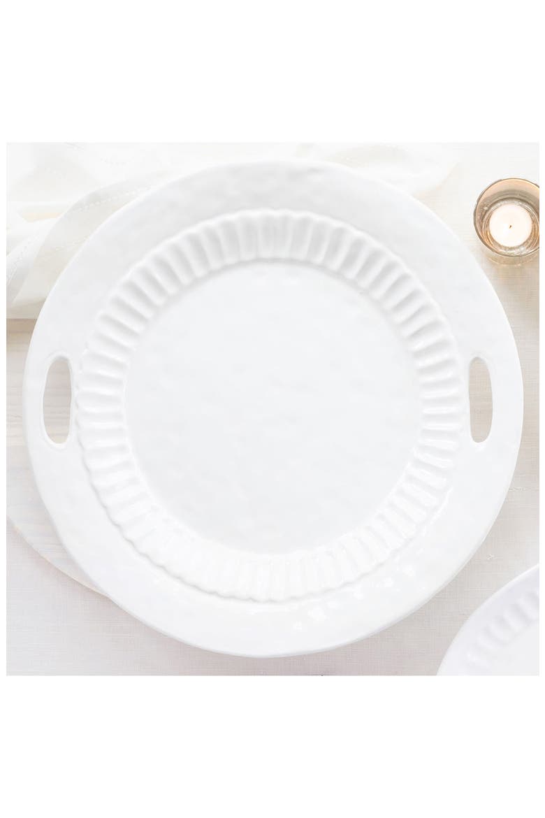 Pietra Handled Round Tray, Alternate, color, WHITE