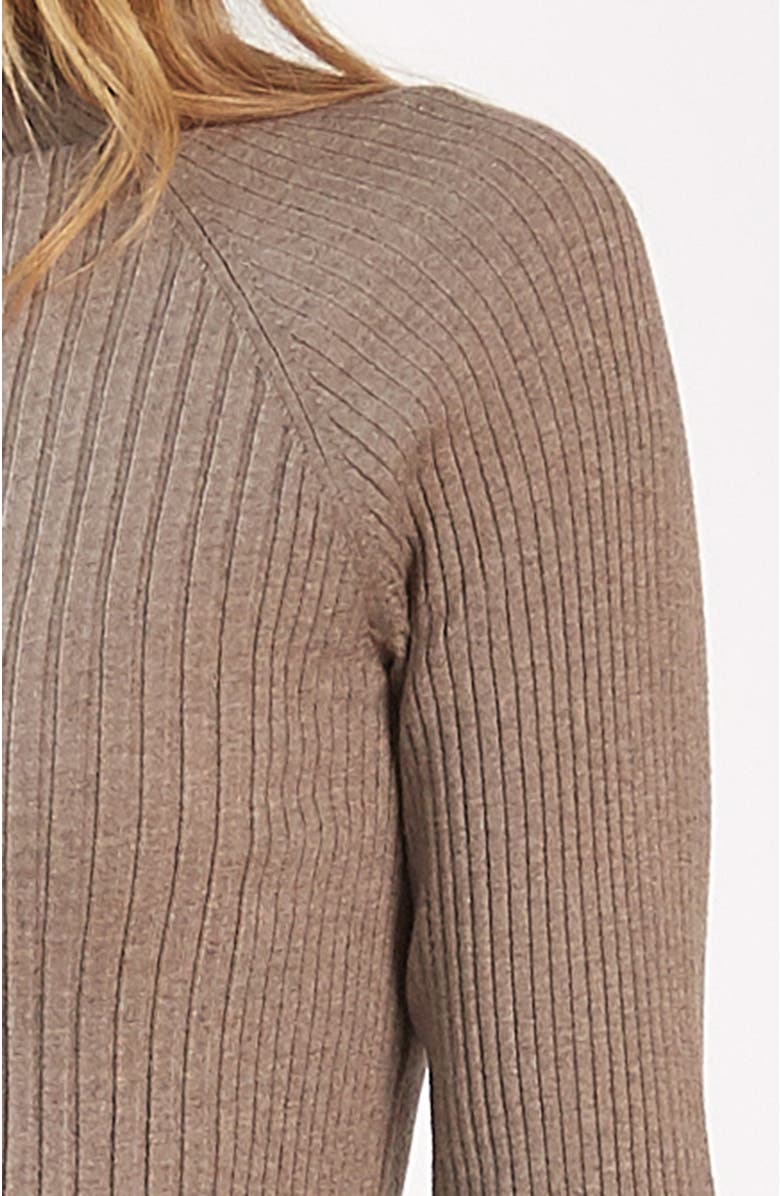 oyun Classic Rib Mock Neck, Alternate, color, Sable