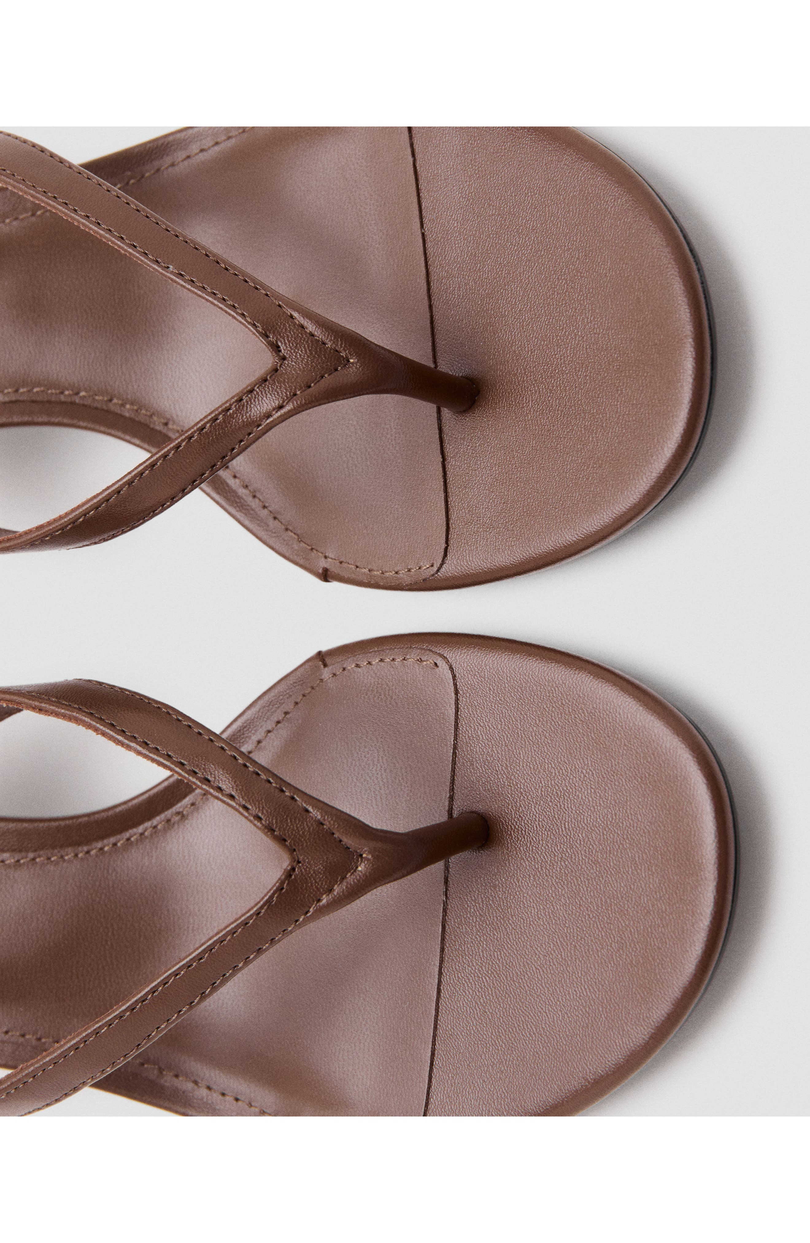 Kitten Heel Thong Sandal, Alternate, color, CHOCOLATE