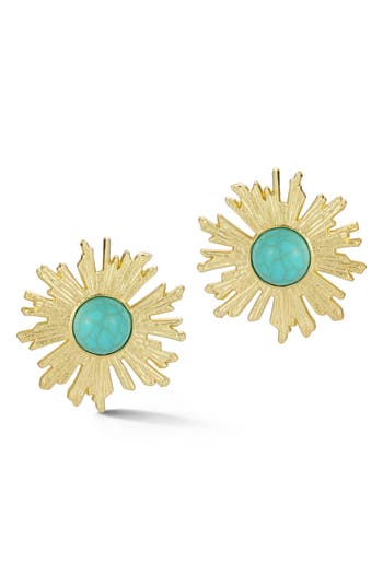 Sphera Milano Flower Statement Stud Earrings