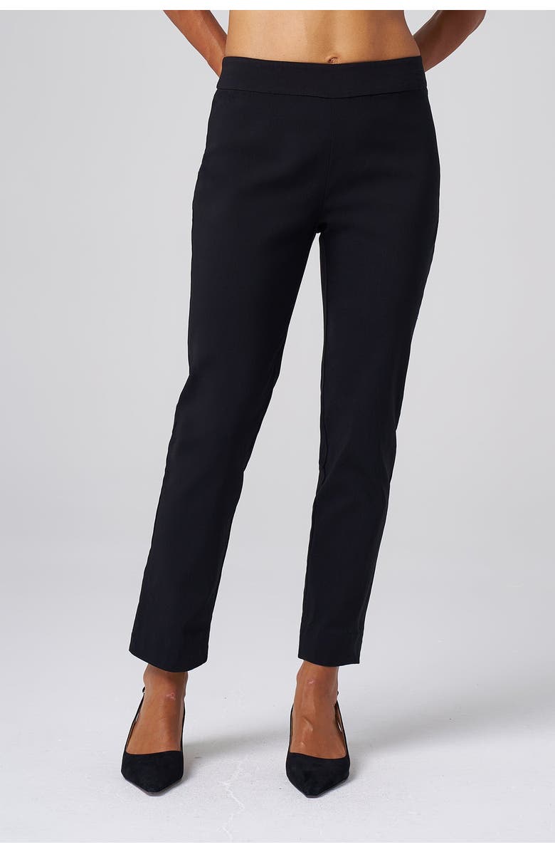Franne Golde Greenwich Stretch Sculpting Ankle Pant, Alternate, color, Black