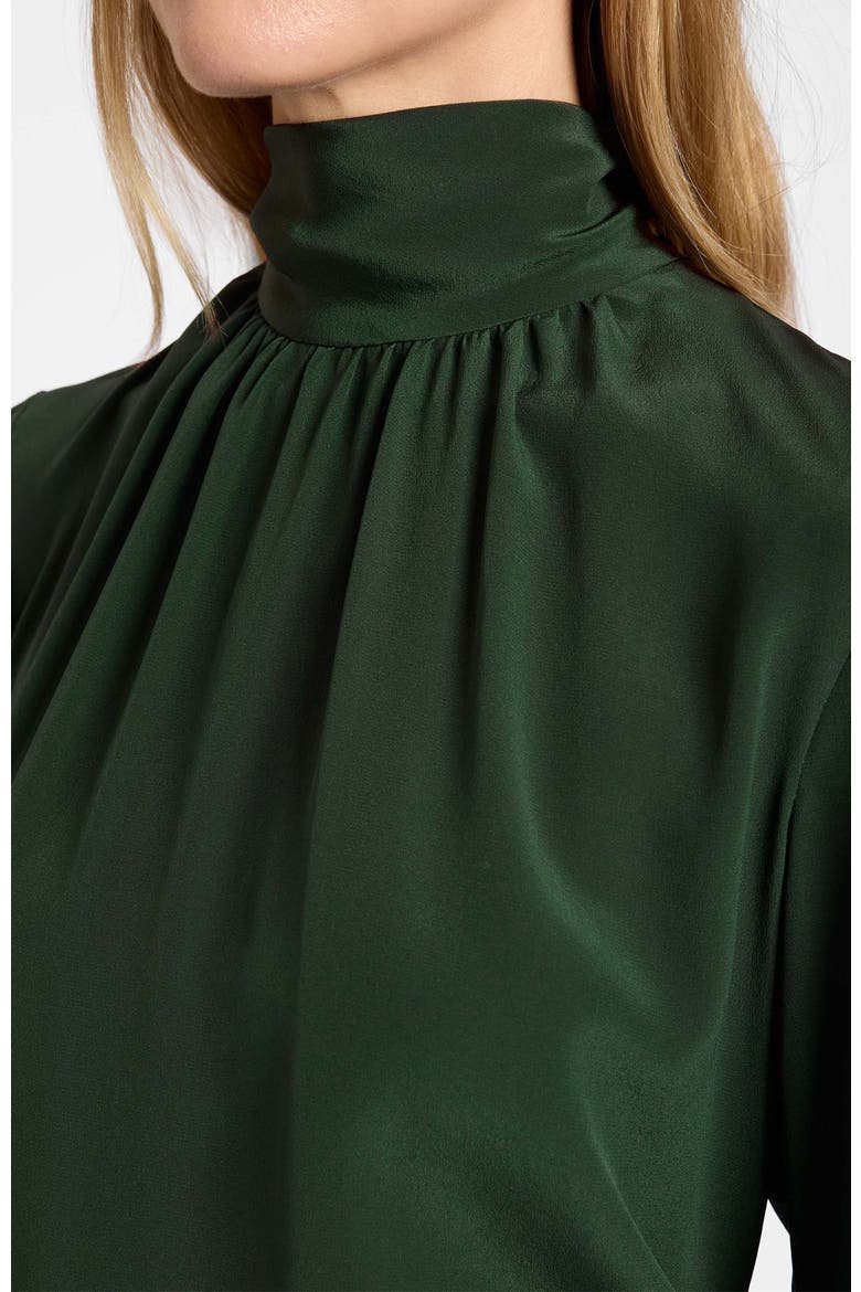 Phoenix Mock Neck Blouse, Alternate, color, Evergreen