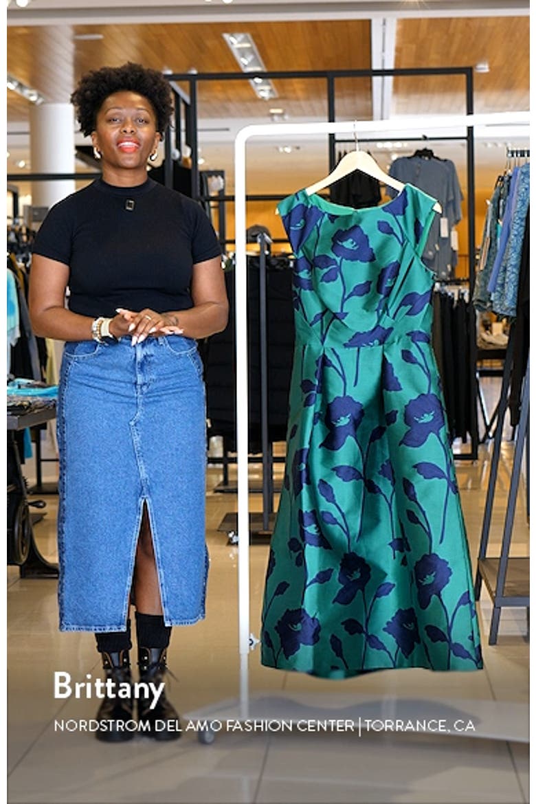Jenni Floral Jacquard A-Line Dress video