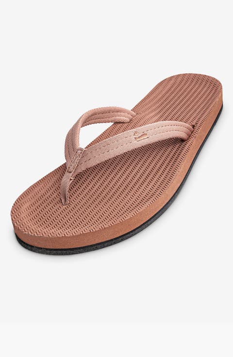 Responsibly-Made Tire Sole Easy Living Flip Flops (Female)
