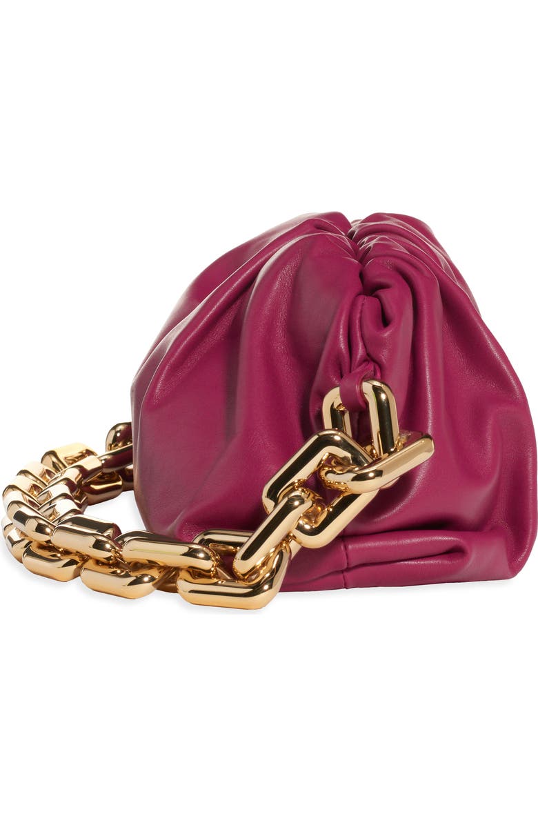 Bottega Veneta The Chain Pouch Leather Shoulder Bag, Alternate, color, Cinnabar-Gold