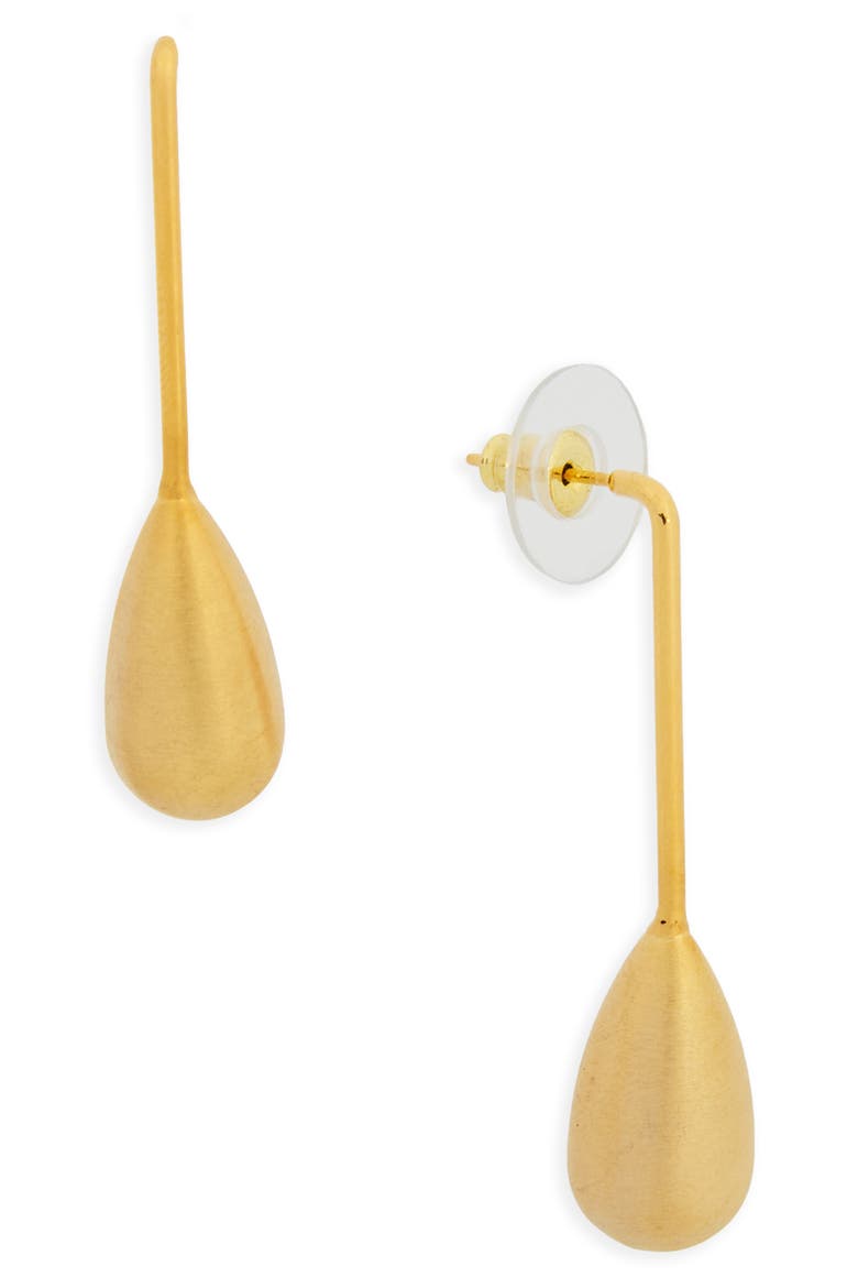 Petal Drop Earrings, Main, color, GOLD
