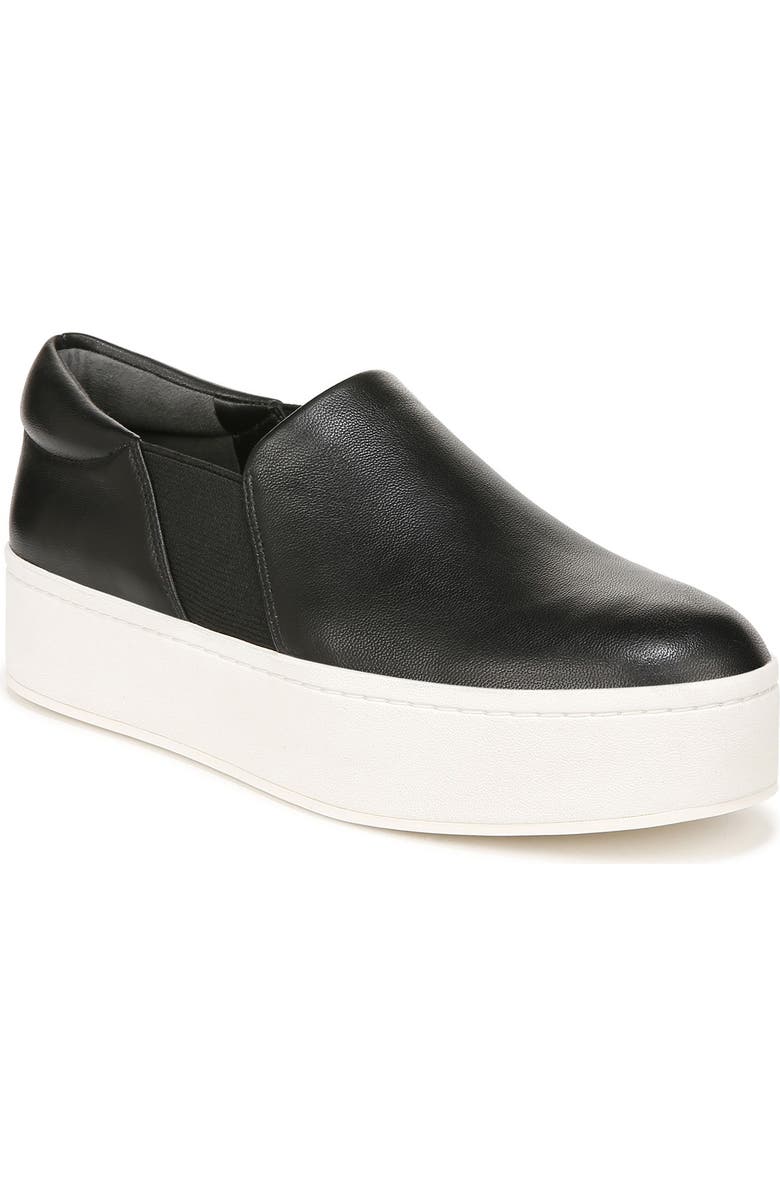 Vince Warren Platform Slip-On Sneaker, Main, color, Black