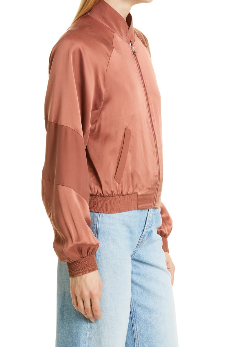 rag & bone Trail Silk Track Jacket, Alternate, color, 