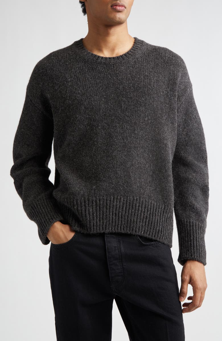 Givenchy Cocoon Sleeve Crewneck Sweater, Main, color, Grey Mix