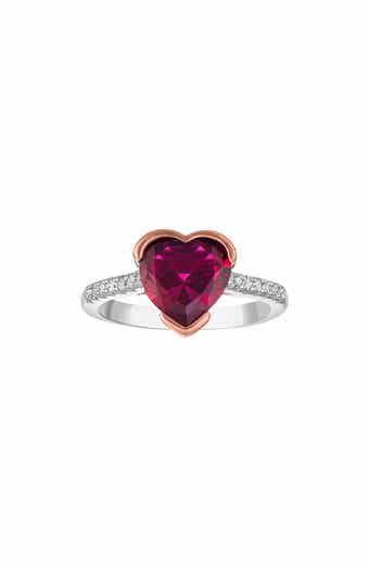 Lab Created Ruby Heart Ring