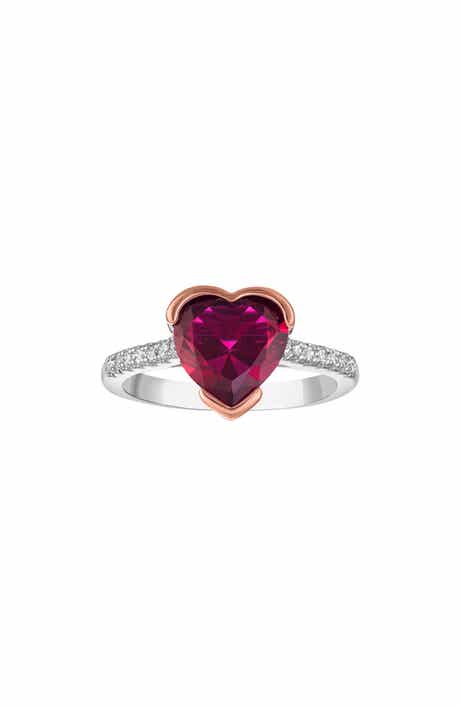 Lab Created Ruby Heart Ring