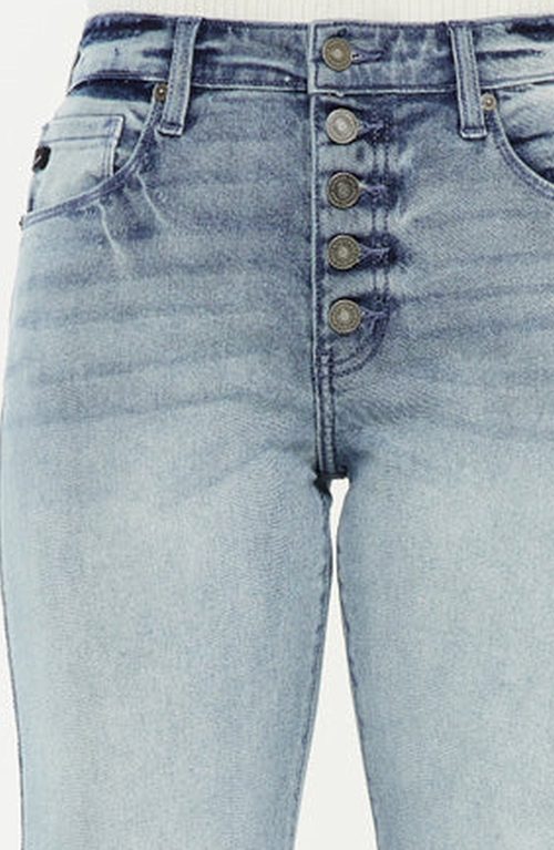 Kancan Morgana Essentials High-rise Straight-fit Jeans In Blue