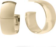 LANA 14K Gold 25mm Curved Hollow Hoops