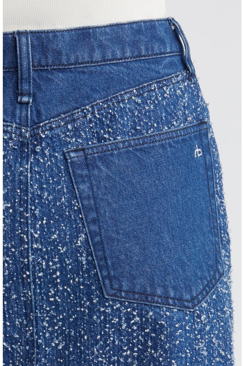 Clara Vented Denim Maxi Skirt, Alternate, color, MIDTWEED