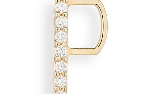 Lana 14k Gold Diamond Initial Single Stud Earring In Gold