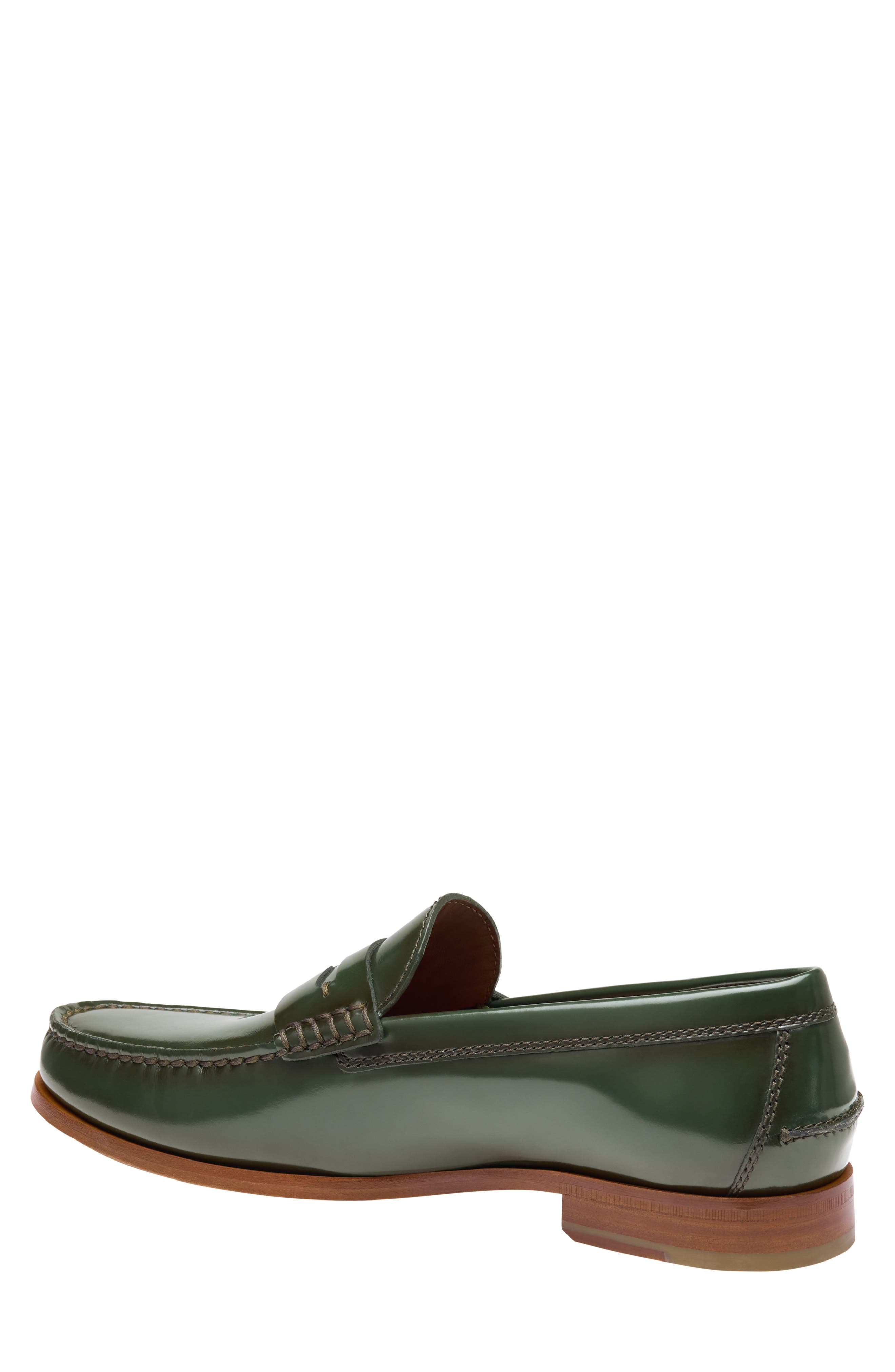 Baldwin Penny Loafer, Alternate, color, EMERALD BRUSH-OFF FULL GRAIN