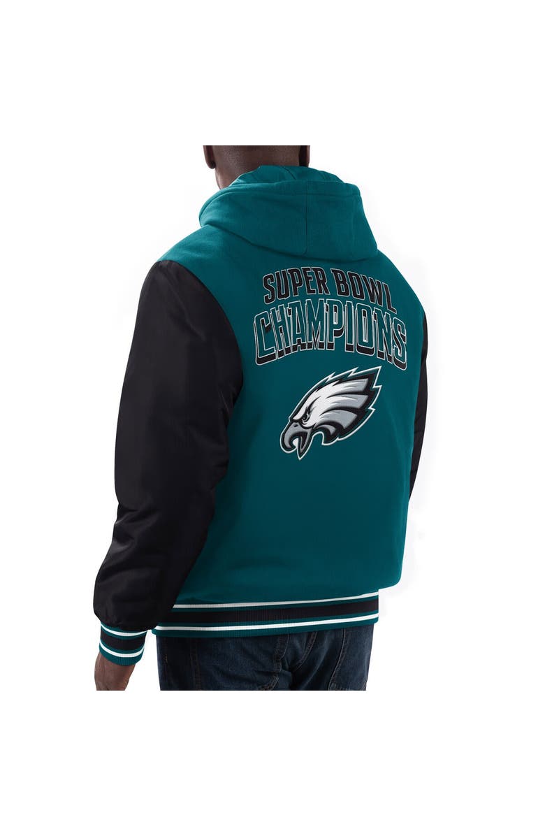 G-III SPORTS BY CARL BANKS Men's G-III Sports by Carl Banks Midnight Green/Black Philadelphia Eagles Player Option Full-Zip Hoodie, Alternate, color, 