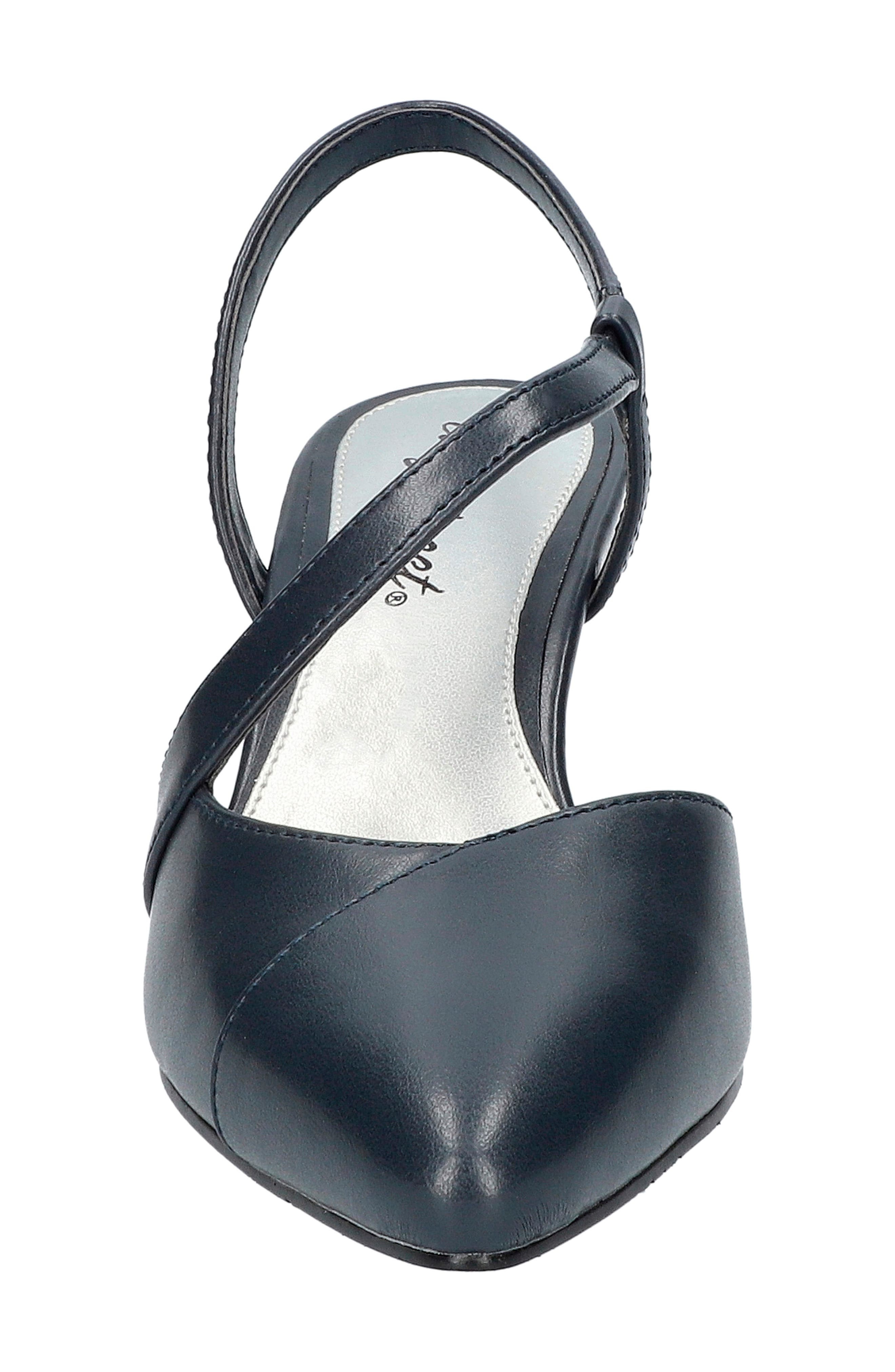Emerald Slingback Pointed Toe Pump, Alternate, color, NAVY