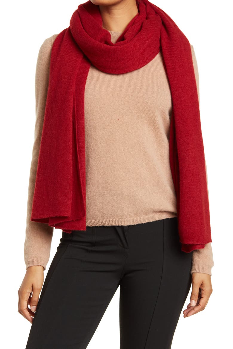 The Wrap Cashmere Sweater, Main, color, GARNET