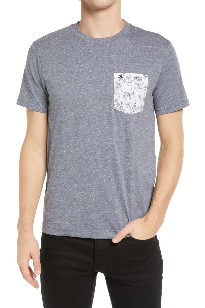 Men's Contrast Pocket T-Shirt, Main, color, DARK SAPPHIRE