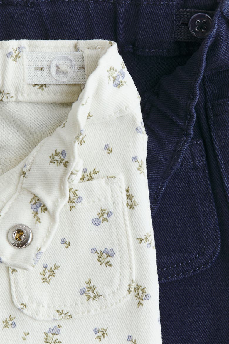 2-pack Twill Pants, Alternate, color, Dark blue/floral