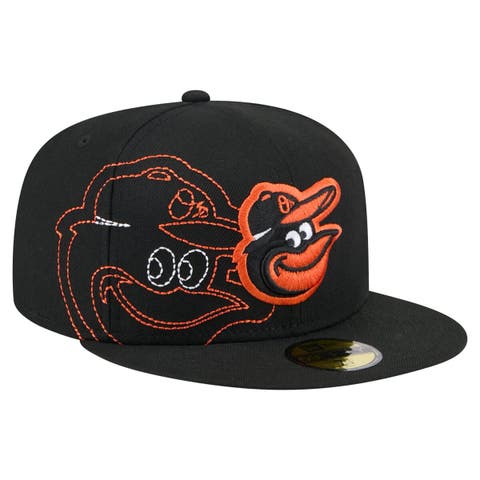 Men's New Era Black Baltimore Orioles Yarn Stitch 59FIFTY Fitted Hat