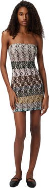 Missoni Mini Dress In Striped Embroidered Lace
