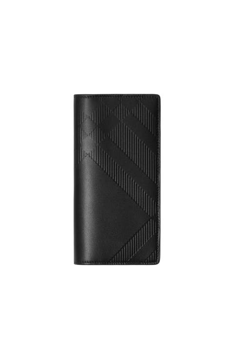 Embossed Check Continental Wallet