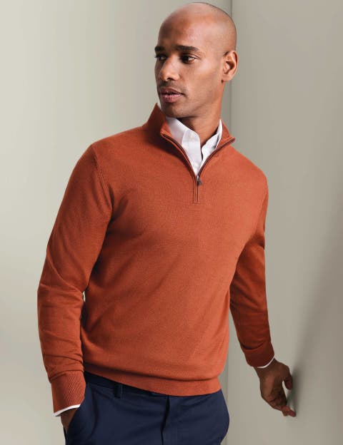 Pure Merino Zip Neck Sweater