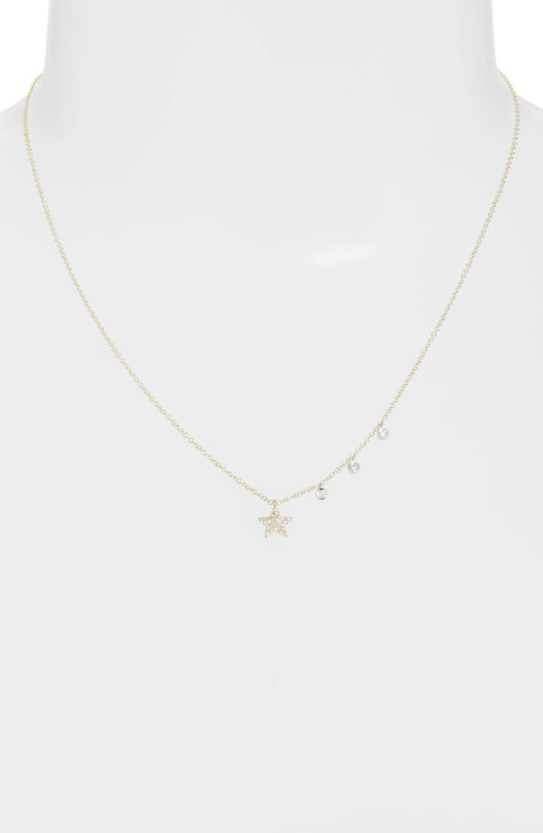 Meira T Diamond Pavé Charm Necklace, Alternate, color, 