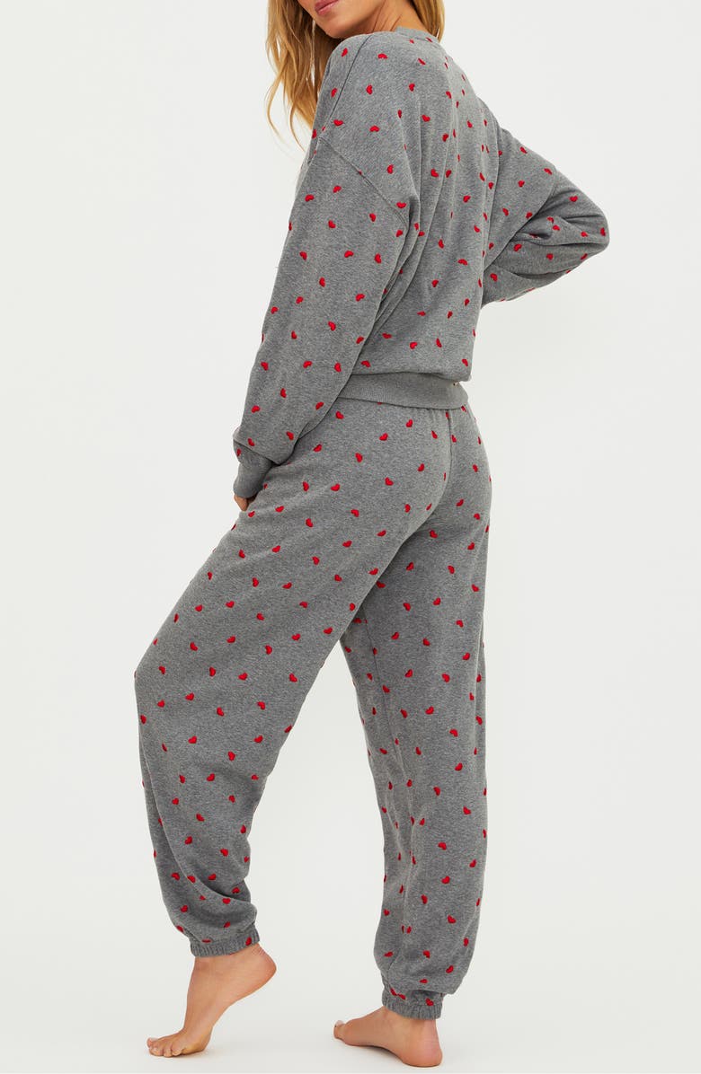 Beach Riot Nash Sweatpants, Alternate, color, Red Love Hearts